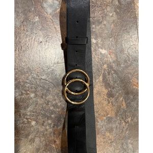 Black belt with gold piece